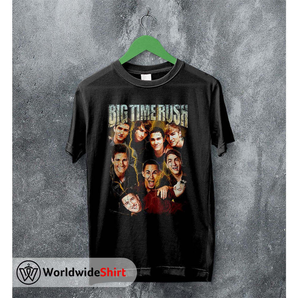 Big Time Rush 90s Vintage Pop Band Music Graphic Fan Art Album T-Shirt